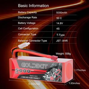 <span class=keywords><strong>50C</strong></span> 14.8V 5000mah lipo 4s hardcase batterie pour passe-temps RC Voiture - Product Image 3