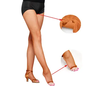 Groothandel Goedkope Professionele Latin Ballroom Open-Teen Tan Visnet Panty Panty