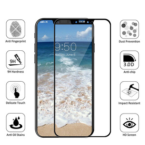 Curvo anti-impronta digitale cielo sereno formato su ordinazione temperato di vetro di imballaggio per il <span class=keywords><strong>iphone</strong></span> <span class=keywords><strong>8</strong></span> x odm/ oem - Product Image 3