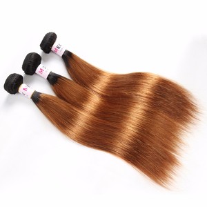 Belle Asiatique Ombre Cheveux Caramel Auburn Remy Cheveux Weave Lien Faible Coût À La Maison - Product Image 4