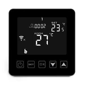 Hàng tuần Lập Trình Màn Hình Cảm Ứng Điện Sưởi Ấm Nhiệt 16A LCD Hiển Thị đối với Sàn Điện HeatingController