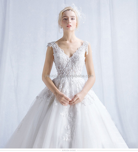 En gros la main perles robe de bal dos nu robe de mariée - Product Image 5