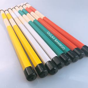 De alta calidad de color de bambú palillos con logotipo personalizado tambor cepillo palos timbales mazos - Product Image 6