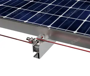 도매 홈 태양 전지 패널 키트 구리 브레이드 본딩 점퍼 옥상 홈 알루미늄 지상 러그 태양 마운트 시스템