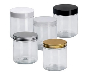 Thực Phẩm Container 50Ml 60Ml 80Ml <span class=keywords><strong>100Ml</strong></span> 120Ml 140Ml 150Ml 180Ml 200Ml 250Ml 500Ml Rõ Ràng PET Nhựa Kẹo Jar Jar Với Nhôm Cap - Product Image 1