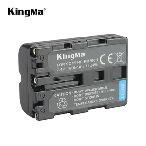 Kingma bateria de lítio-íon recarregável, decodificada, completa, NP-FM500H para sony a65 a77 a200 a300
