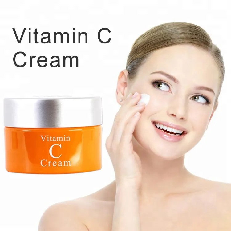 Factory Supply Korean Cosmetics Standard Retinol Whitening Moisturizing Vitamin C Face Cream for Skin Private Label Floral Beige