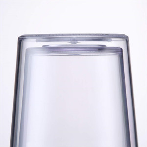 Clásico reutilizable paja 16 oz aislado vaso de plástico taza con tapa - Product Image 3