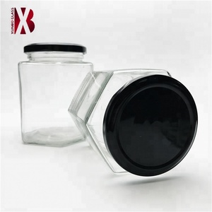 Mejor Precio 150g 180 ml hexagonal frascos de vidrio de miel con tapa de giro - Product Image 1
