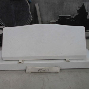 Único diseño Simple cementerio lápida blanca se inclina <span class=keywords><strong>la</strong></span> <span class=keywords><strong>tumba</strong></span> de piedra de mármol - Product Image 1
