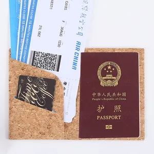 Eco Friendly Cork Passport Organizer Holders Travel Wallet personalized Passport Cover Holders