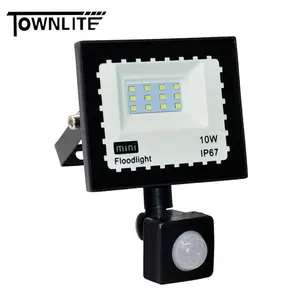 New stock- 10w outdoor led floodlight security light with motion sensor with pir outside led flood light