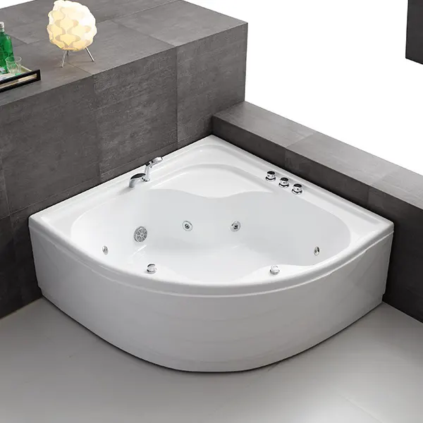 Woma Foshan Hot Tub Bathtub Manufacturer Factory Indoor Massage Graphic Design White Modern Freestanding Massage Bath Black