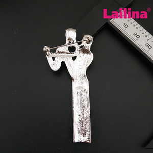 Cristal Danse Sociale Femmes Hommes Broche Argent-couleur Pins Pour Robe Écharpe Costume Clips Vêtements Décoration Bijoux - Product Image 3