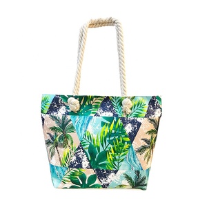 กระเป๋าโท้ทขนาดใหญ่,กระเป๋าชายหาดพิมพ์ลายเขตร้อนกำหนดได้เอง - Product Image 2