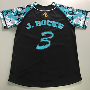 Camo baseball degli uomini jersey su ordinazione di sublimazione con diverso numero e il nome - Product Image 2
