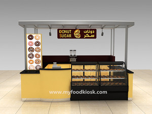 Donut Hiển Thị Tủ Thực Phẩm <span class=keywords><strong>Kiosk</strong></span> Trong Thiết Kế Thức Ăn Nhanh Showcase Để Bán - Product Image 2