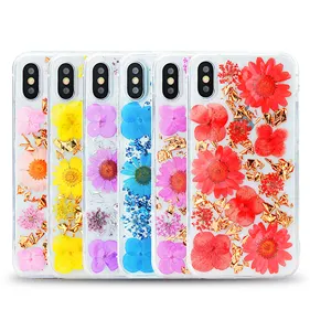 Capa 2021 flor glitter impresso de tpu macio, capa de telefone móvel para iphone x 11 para samsung a51 a71 a10 para huawei p30