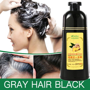 Mokeru 500ml Natural Original Mokeru Ginger <strong>Colour</strong> <strong>Shampoo</strong> Wholesale MOKERU Hair Dye Permanent Black Hair <strong>Shampoo</strong> for Women Men - Product Image 2