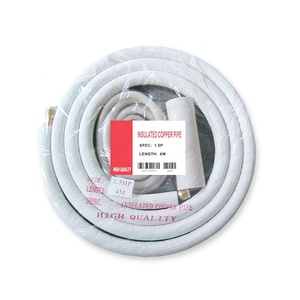 Pièces détachées fendues pour climatiseurs Isolation de connexion Réfrigérant Mousse PVC <span class=keywords><strong>Isolée</strong></span> Tuyau de cuivre Paire de bobines Kit - Product Image 2