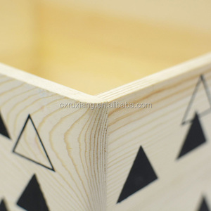 Boîtes de caisse en bois de pin non finies <span class=keywords><strong>petite</strong></span> boîte de rangement avec logo - Product Image 5