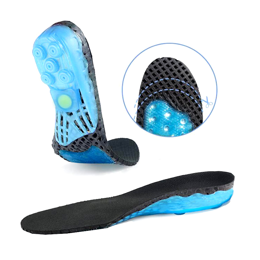 Гелевые амортизирующие противоскользящие спортивные стельки из ТПУ, дышащие ортопедические вставки для обуви HA00803