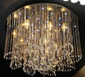 2017 Best sell new design led crystal ceiling lamps for home 0336-600 with MP3 and RGB and remote, Factory cheap price