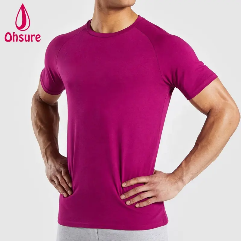 Cotton spandex fresh color raglan sleeve t shirt gym wear top shirt workout tee mens sports t shirt