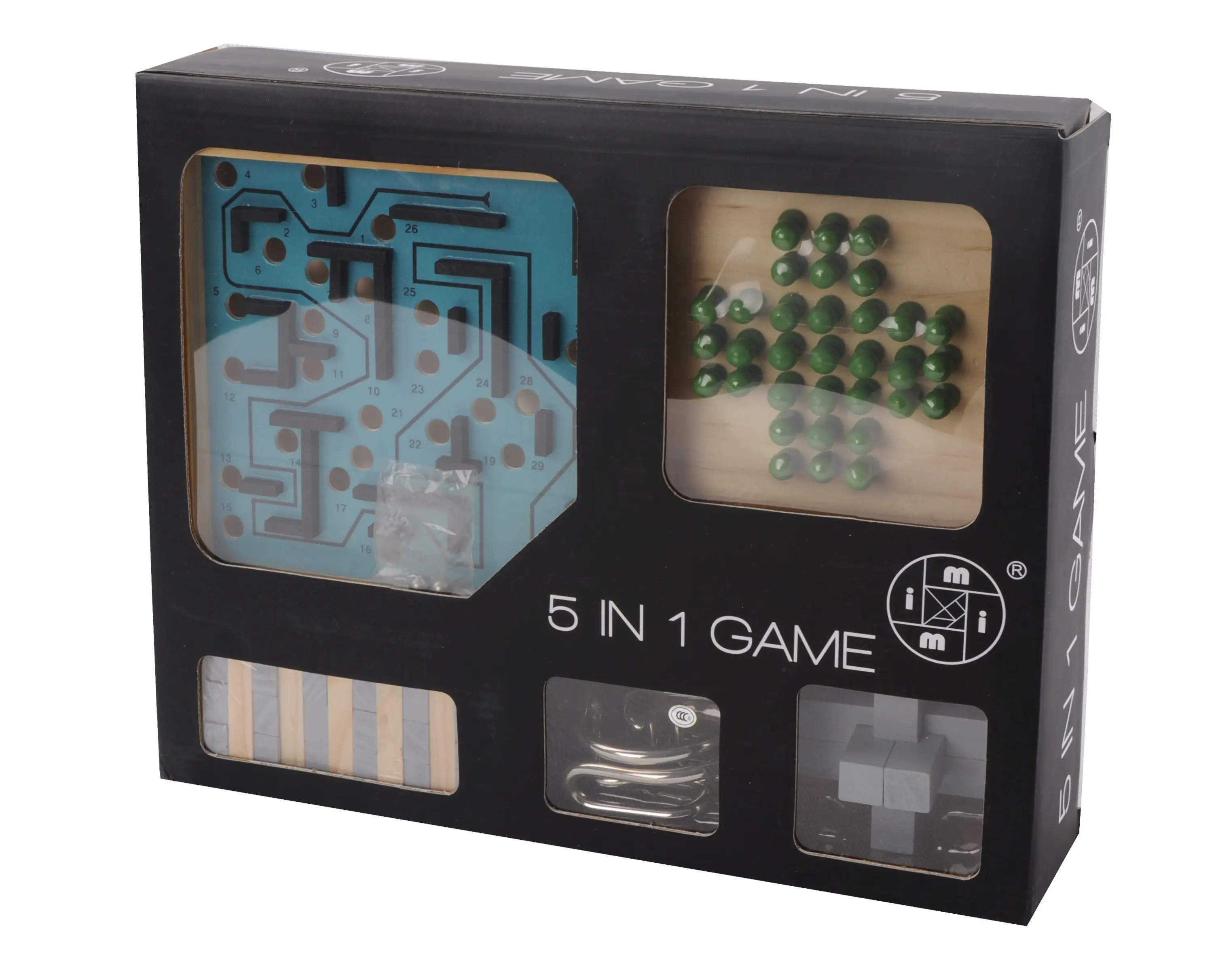 5 pz/set ad incastro iq puzzle di legno rompicapo 5 in 1 anelli di filo 3D metallo puzzle giochi di mente per bambini adulti