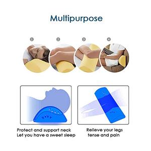 Oreiller de soutien des pieds en demi-lune, pour repos au bureau, soulagement de la douleur, amélioration de la Circulation pour les sommeil latéraux - Product Image 5