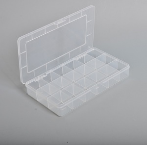 Muestra gratuita disponible de plástico transparente pequeña herramienta de costura Caja con <span class=keywords><strong>18</strong></span> <span class=keywords><strong>divisores</strong></span> dentro - Product Image 3