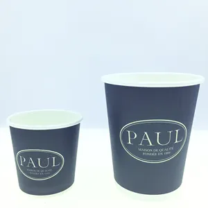 Disposable Single Wall Paper Coffee Cup With Lid Custom Logo Vending Machine Paper Cup customized Eco-friendly Cold Paper Cup