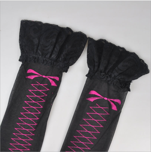 <span class=keywords><strong>Calze</strong></span> Autoreggenti Vintage Beileisi in Nylon Trasparente <span class=keywords><strong>con</strong></span> Cucitura Posteriore e Tacco per Donne, Nero - Product Image 2