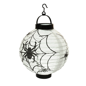 Negro redondo linterna de papel Enven Ribing Halloween Decoración de casa - Product Image 2