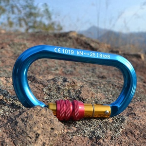 25kN oval de aluminio screwgate mosquetón de escalada en roca rescate espeleología rappel - Product Image 2