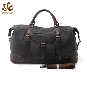 Grande capacité pratique confortable coton sangle portable weekender prix pas cher sacs réutilisables <span class=keywords><strong>sac</strong></span> de voyage en toile - Product Image 2