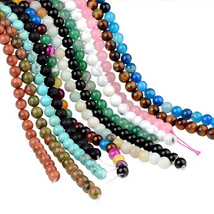 chanfar 8mm natural stone beads for