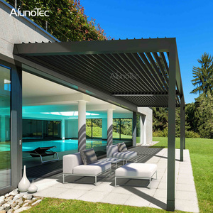 Cubiertas de pérgola impermeables motorizadas que abren el techo del Louvre con sistema de control remoto - Product Image 1
