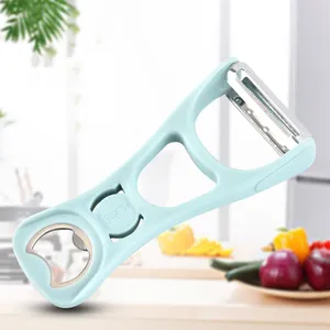 Home and Kitchen Accessories Gadget Double Sided Multifunction Bottle Opener Fruit Vegetable Tool Peeler Customized Logo