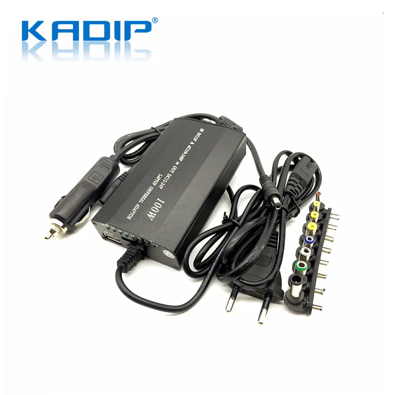 Adip Catu Daya Ac Universal 100W, Adaptor Daya Laptop Pengisi Daya Sim USB 12V