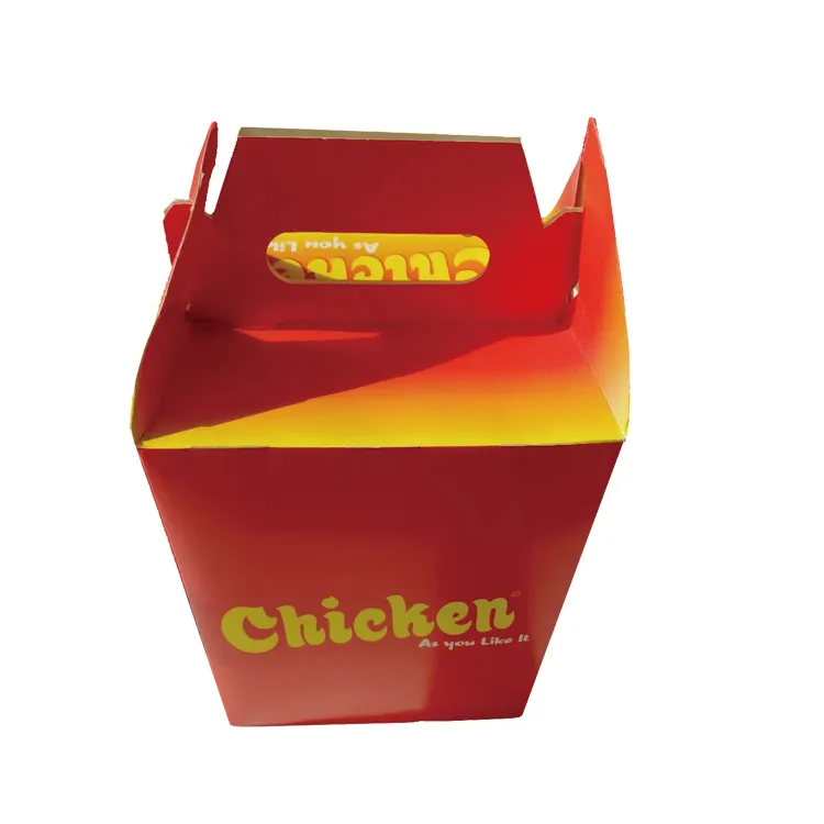 Caja de embalaje de papel de pollo congelado con mango