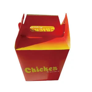 Caja de embalaje de papel de pollo congelado con mango