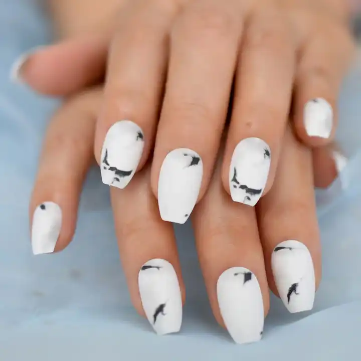 MATTE WHITE NAILS With Dot Rings In Colors Of Rainbow - YouTube