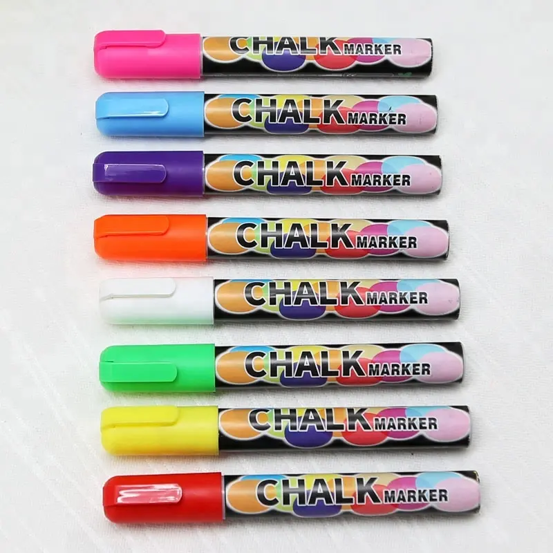 Fácil seca janela chalk caneta marcadora 6mm bala ponta marcadores de giz 10 packs