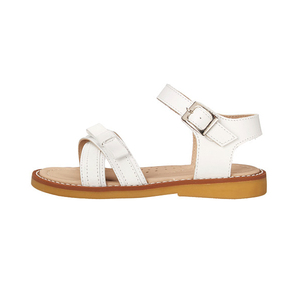 Sandali piatti per bambini in pelle bianca per bambina - Product Image 2