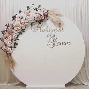 Soporte de Fondo Circular Acrílico Personalizado para Bodas con Base, Compra en Línea - Product Image 1