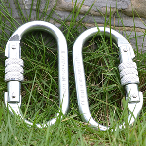XINDA 25kN de plata oval screwgate de acero de aleación mosquetón para la seguridad <span class=keywords><strong>industrial</strong></span> escalada - Product Image 5