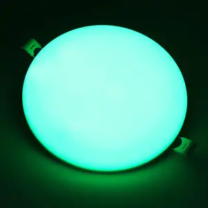 OEM ODM Lampu Langit-langit Dapat Diredupkan 24W Panel Lampu Led Tanpa Bingkai 3d dengan Nirkabel RGB 2.4G