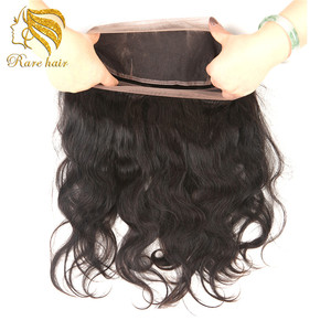 Les Cheveux rares 360 Dentelle Fermeture Frontale Vierge Cheveux Sans Colle 100% Cheveux humains Dentelle Frontale - Product Image 4