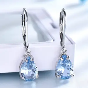 Hot Selling Good Quality Amethyst Earings Fashion 925 Sterling Silver earring For Women 2021